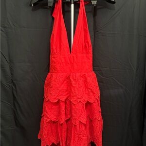 Sugar Thrillz Vibrant Red Backless Dress